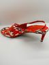 Marc Fisher Floral Red White Green Heels Size 8 1/2 - photo 5
