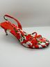 Marc Fisher Floral Red White Green Heels Size 8 1/2 - photo 4