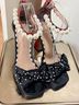 Betsey Johnson Plaid Red Black Heels Size 9 1/2 - photo 5