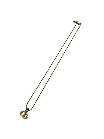 Christian Dior Christian Dior CD Logo Motif Top GP Necklace Pendant Choker Accessory Gold 1087b (view 1)