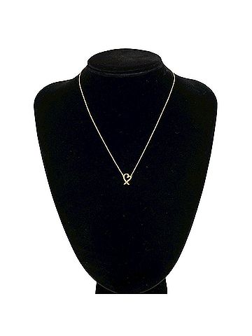 Tiffany & Co. TIFFANY&amp;Co. Tiffany Loving Heart Necklace 18K Yellow Gold Pendant N1992 (view 2)