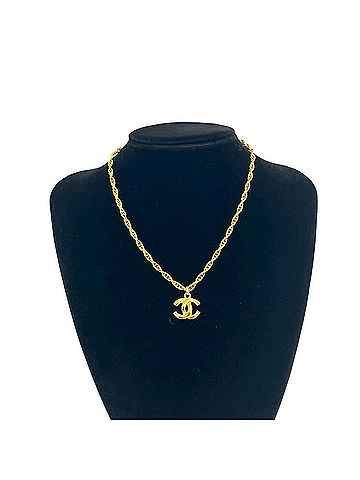 Chanel CHANEL Vintage Coco Mark GP Necklace Pendant Choker Accessory Gold 2607b (view 2)
