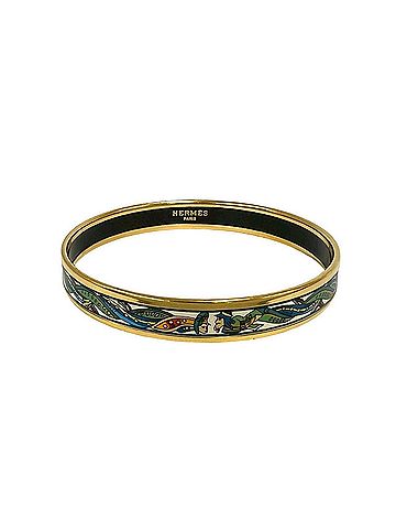 Hermès HERMES Hermes Email Bangle GP Bracelet Accessory Women's Men's Gold 2607c (view 1)