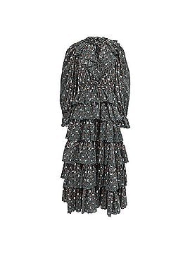 Ulla Johnson Ulla Johnson Odile Ruffled Midi Dress in Olive Cotton (view 1)