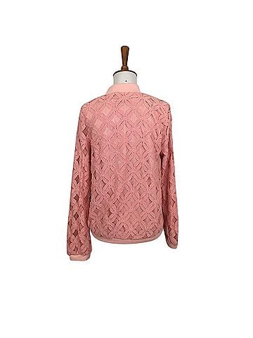TOBI Pink Lace Bomber Jacket Jacket (view 2)