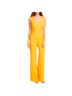 Saloni 100% Viscose 96% Polyester 4% Spandex Yellow Orange Jumpsuit Size 10 - photo 1