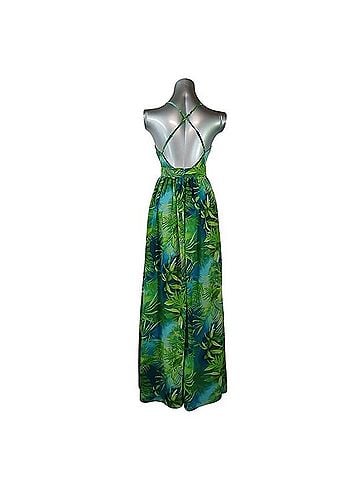 Akira Tropical Palm Leaf Casual Dress (view 2)