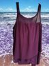 Miraclesuit Floral Solid Black Multi Color Purple Blue Two Piece Swimsuit Size 10 - photo 3