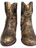 BED|STU 100% Gauze Brown Gold Ankle Boots Size 6 1/2 - photo 1