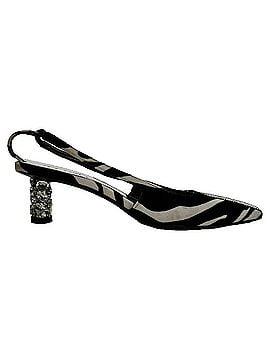 Tom Ford Tom Ford Zebra-Print Slingback Pumps in Black and White Suede (view 1)