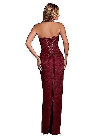 Azazie Corset Maxi Cocktail Dress (view 2)