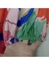 THML Floral Pink Green Short Sleeve Blouse Size M - photo 4