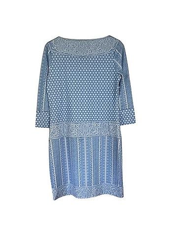 Gretchen Scott Designs Jersey Border Blue Kanga Dress Casual Dress (view 2)