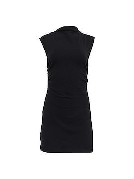 Reformation Reformation Mock Neck Mini Dress in Black Cotton (view 1)