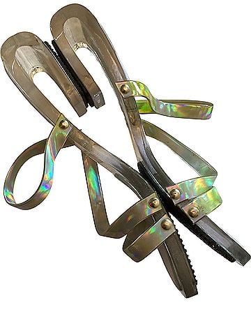 Montego Bay Club Holographic Clear Lucite Sandals Heels (view 2)