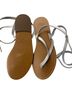J.Crew 100% Leather White Tan Sandals Size 8 - photo 2