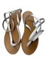 J.Crew 100% Leather White Tan Sandals Size 8 - photo 5