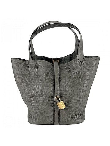 Hermès Hermes Picotin Lock MM Women's Handbag, Grey, HERMES U Stamp, Taurillon Leather, Etoupe Gold Hardware, 2022 Model (view 1)