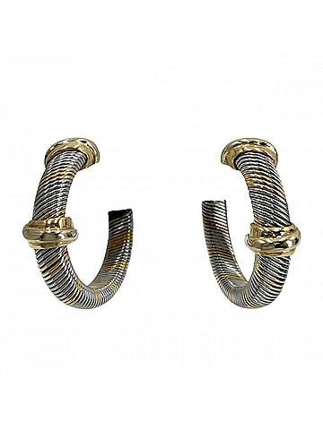 Cartier Cartier All Air Ciel Screw Earrings for Women, 18K Yellow Gold (Au750), Stainless Steel, Approx. 10.5g (view 1)