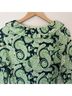 Gretchen Scott Designs Paisley Green Blue 3/4 Sleeve Blouse Size S - photo 7