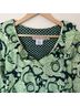Gretchen Scott Designs Paisley Green Blue 3/4 Sleeve Blouse Size S - photo 4