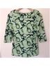 Gretchen Scott Designs Paisley Green Blue 3/4 Sleeve Blouse Size S - photo 6