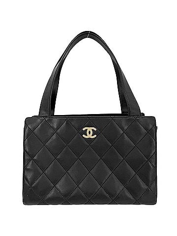 Chanel Chanel handbag for women, Matelassé, Coco Mark, tote bag, shoulder CHANEL lambskin, black, gold hardware. (view 1)