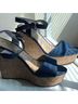 Sam & Libby Blue Tan Heels Size 7 - photo 6