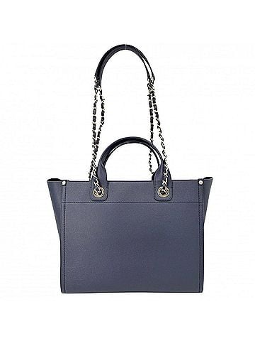 Chanel Chanel Deauville MM Tote Bag for Women, Handbag, Chain Shoulder Bag, Studs, Logo, Coco Mark, CHANEL Caviar Leather, Blue/Navy, Gold Hardware (view 2)