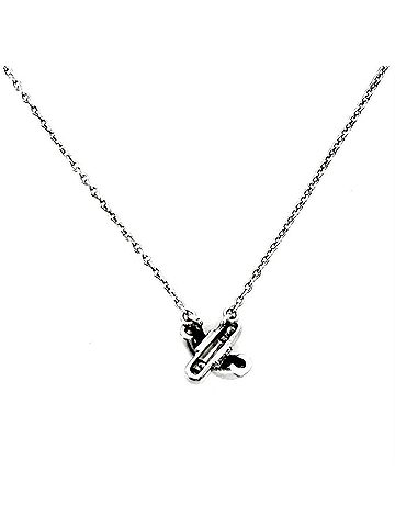 Tiffany & Co. Tiffany &amp; Co. Women's Cross-Stitch Necklace, Platinum 950 with Diamonds, Silver, Approx. 4.0g (view 2)