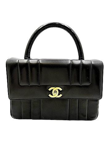 Chanel Chanel Mademoiselle Top Handle Handbag for Women, Coco Mark, Lambskin, Black, Gold Hardware (view 1)