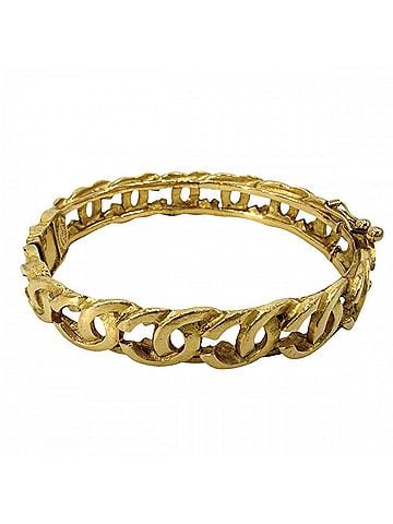Chanel Chanel Bangle Bracelet for Women, Coco Mark, Vintage Gold, CHANEL GP 95A, Approx. 27.3g, 1995 (view 1)