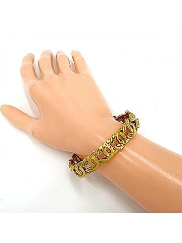 Chanel Chanel Bangle Bracelet for Women, Coco Mark, Vintage Gold, CHANEL GP 95A, Approx. 27.3g, 1995 (view 2)