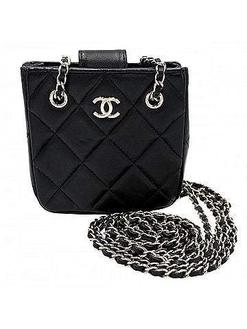 Chanel Chanel Shoulder Bag for Women, Mini Pouch, Coco Mark, Crossbody, Matelassé, Leather, Black, Gold Hardware (view 1)