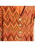 Free People Chevron-herringbone Red Orange Jumpsuit Size S - photo 5