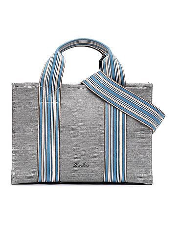 Loro Piana Canvas The Suitcase Stripe Tote (view 1)