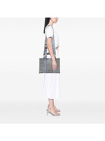 Loro Piana Canvas The Suitcase Stripe Tote (view 2)