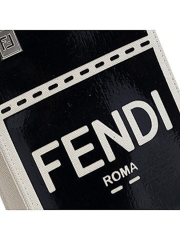 Fendi Mini Patent and Canvas Sunshine Shopper Tote (view 2)