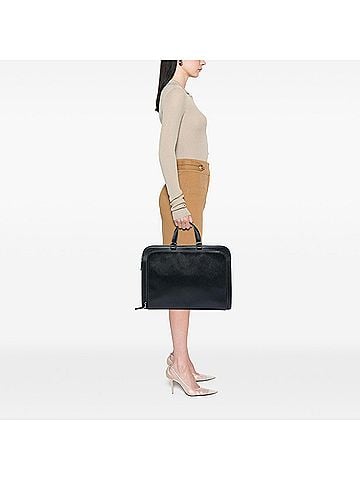 Prada Saffiano Cuir Travel Front Zip Pocket Briefcase (view 2)