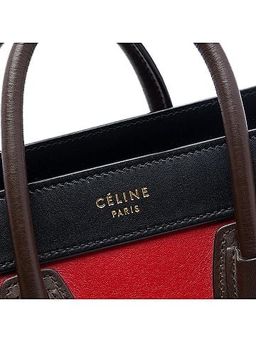 Céline Nano Tricolor Leather Luggage Tote (view 2)