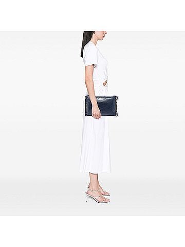 Miu Miu Studded Leather Zip Clutch (view 2)