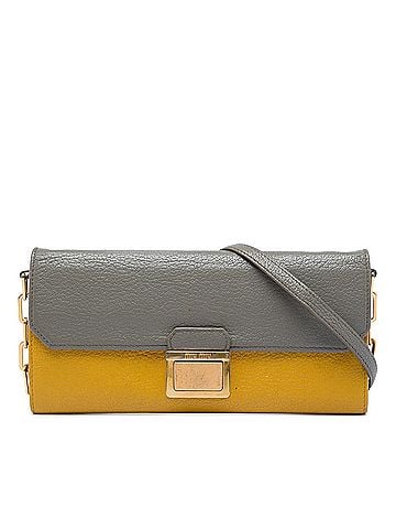 Miu Miu Bicolor Goatskin Madras Wallet on Chain (view 1)