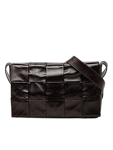 Bottega Veneta Paper Calfskin Intrecciato Cassette Crossbody (view 1)