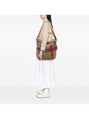Gucci Medium GG Canvas Running Satchel (view 2)
