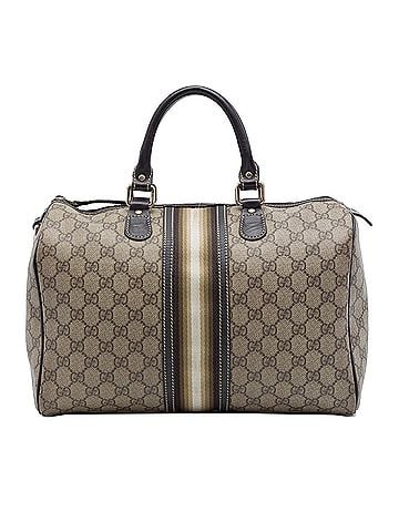 Gucci Medium GG Supreme Joy Web Boston Bag (view 1)