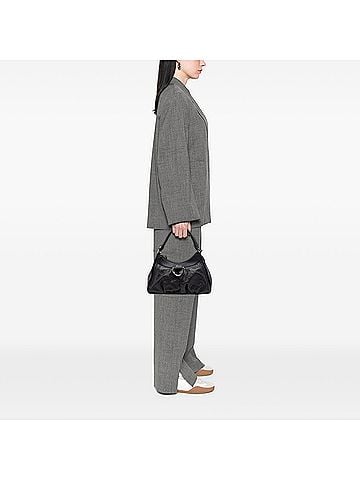 Gucci Horsebit Embossed Calfskin Abbey D Ring Shoulder Bag (view 2)