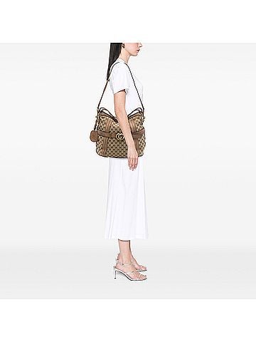 Gucci Medium GG Canvas Running Satchel (view 2)