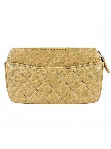 Chanel Chanel Women's Mini Matelassé Shoulder Bag with Coco Mark, Pouch, Crossbody Bag, Caviar Leather, Yellow Gold Hardware (view 2)