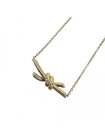 Tiffany & Co. Tiffany &amp; Co. Knot Necklace for Women, Adjustable, 18K Yellow Gold (Au750), Approx. 3.9g (view 1)