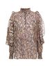 Maje Floral Multi Color Long Sleeve Blouse Size L - photo 2